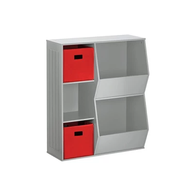 3pc Kids' Floor Cabinet With 2 Bins Set - RiverRidge Home - Image 3