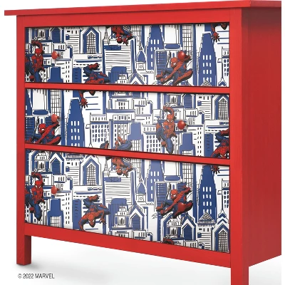 Spider-Man Cityscape Peel And Stick Wallpaper Red/Blue/Gray - RoomMates - Image 3