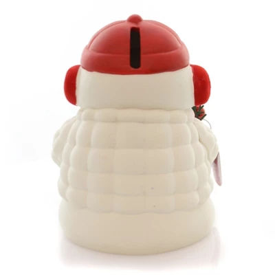 Bank Snowpinion Frozen Assets - 6.75 Inches - Christmas Snowman Department 56 - 4051105 - Porcelain - Off-White