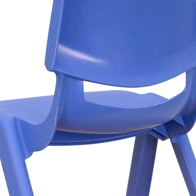 Flash Furniture 4 Pack Plastic Stackable School Chair With 12'' Seat Height - Image 5