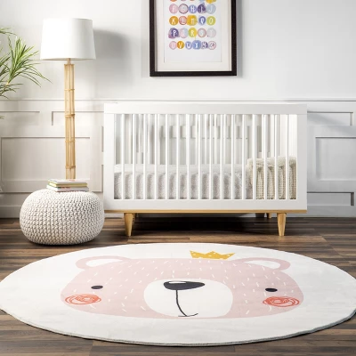 NuLOOM Nesta Queen Bear Machine Washable Kids Area Rug - Image 7