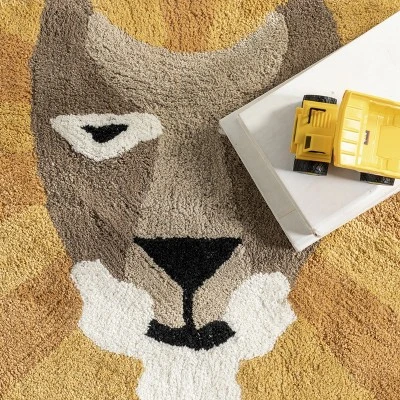 NuLOOM Tamira Colorful Lion Machine Washable Kids Area Rug - Image 5