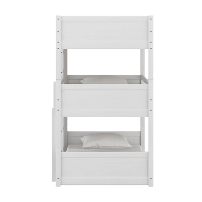 Twin Capri Wood Triple Bunk Bed White - Hillsdale Furniture - Image 4