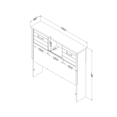 Ulysses Bookcase Headboard Winter Oak - South Shore - Image 5