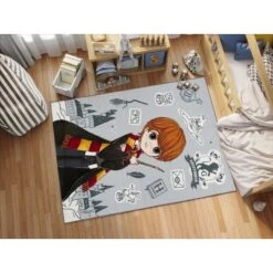 KC CUBS | Harry Potter Wizarding World Boy & Girl Kids Modern Décor For Nursery Bedroom Or Classroom Rug Carpet, Ron Weasley