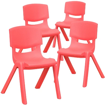 Flash Furniture 4 Pack Plastic Stackable School Chair With 12'' Seat Height - Image 13