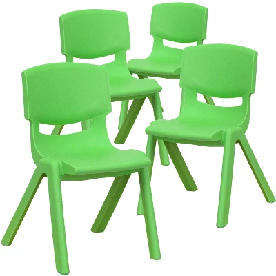 Flash Furniture 4 Pack Plastic Stackable School Chair With 12'' Seat Height - Image 12
