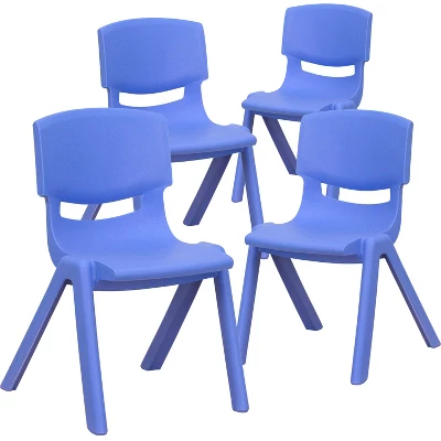Flash Furniture 4 Pack Plastic Stackable School Chair With 12'' Seat Height - Image 11