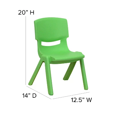 Flash Furniture 4 Pack Plastic Stackable School Chairs With 10.5" Seat Height - Image 4