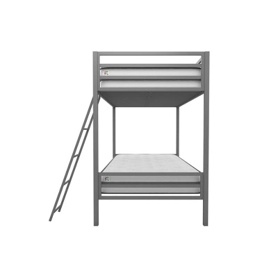 Twin Over Twin Maxwell Metal Bunk Bed Gray - Novogratz - Image 5