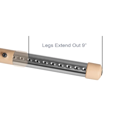 Emma And Oliver 45" Round Natural Plastic Height Adjustable Activity Table - School Table For 4 - Image 4