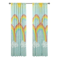 48"x84" Rainbow Clouds Window Panel Pair Curtains - Kidz Mix