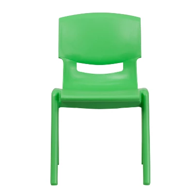 Flash Furniture 2 Pack Green Plastic Stackable School Chair With 15.5" Seat Height - Image 8