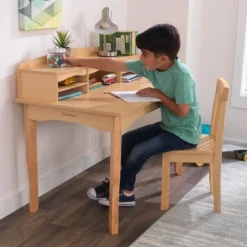 KidKraft Avalon Desk With Hutch And Chair Natural
