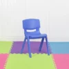 Emma And Oliver 5 Pack Plastic Stackable School Chair With 13.25" Seat Height