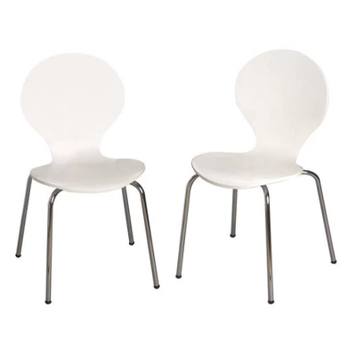 Set Of 2 Kids' Bentwood Chairs With Chrome Legs - Gift Mark - Image 6