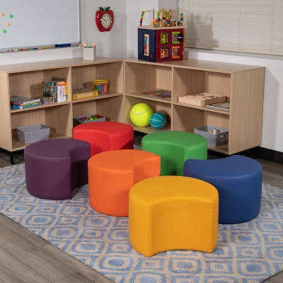 Flash Furniture Soft Seating Flexible Moon For Classrooms And Daycares - 12" Seat Height - Image 3