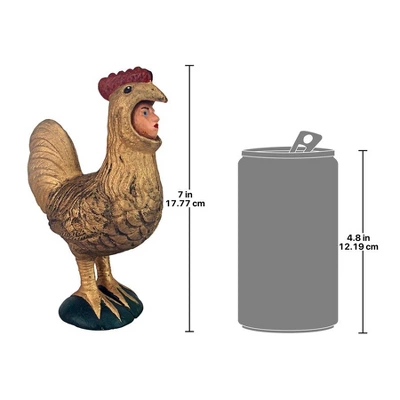 Design Toscano Canterbury Tales Chanticleer Rooster Cast Iron Mechanical Bank - Image 6