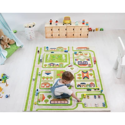 52.5"x71" Traffic Green 3D Play Rug - IVI - Image 6