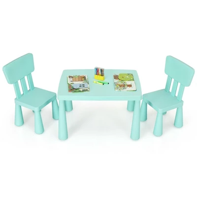 Costway Kids Table & 2 Chairs Set Toddler Activity Play Dining Study Desk Baby Gift - Image 11
