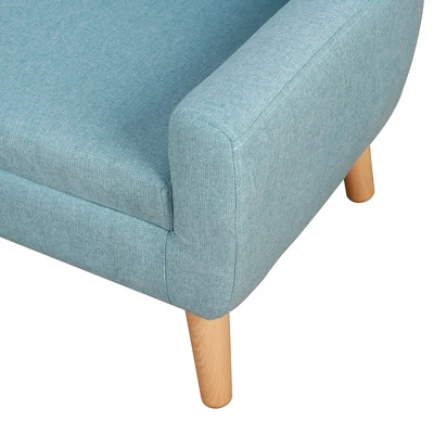 Qaba 2-Seat Kids Sofa Linen Fabric And Wooden Frame Sofa For Kids And Toddlers Ages 3-7, 11" High Seat - Image 6