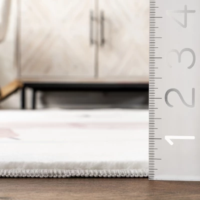 NuLOOM Jovie Polar Bear Machine Washable Kids Area Rug - Image 2