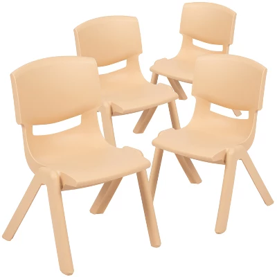 Flash Furniture 4 Pack Plastic Stackable School Chairs With 10.5" Seat Height - Image 12