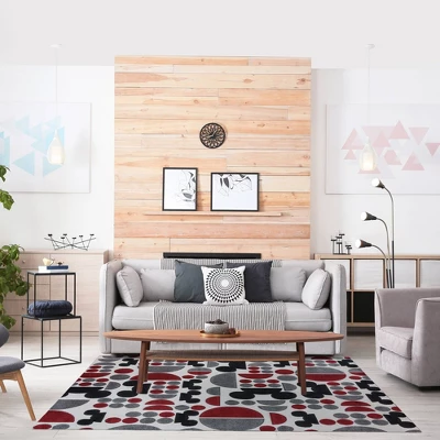 Disney Mickey Mouse Encore 7'10"x10' Indoor Spheres Area Rug Red/Black/Gray