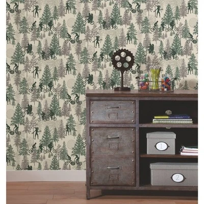 Netflix Stranger Things Hawkins Woods Peel And Stick Wallpaper Brown - RoomMates - Image 8