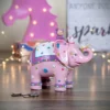 Northlight 5.75" Children's Pink Elephant With Monkey Coin Bank