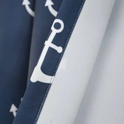 52"x63" Anchor Room Darkening Window Curtain Panels Navy - Lush Décor - Image 4