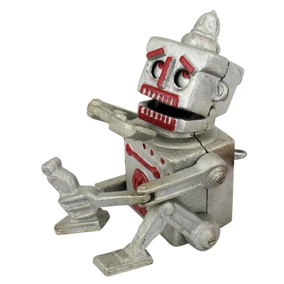 Design Toscano Robert The Robot Die-Cast Iron Mechanical Coin Bank - Image 4