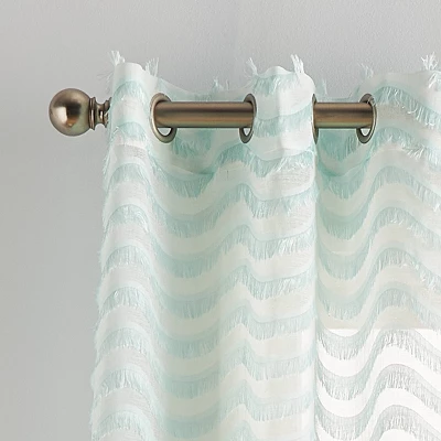 2pk 63" Lottie Sheer Grommet Curtain Panels - Dream Factory - Image 3