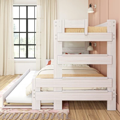 Max & Lily Farmhouse Twin Over Full Bunk Bed With Trundle - Image 3
