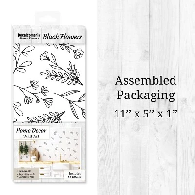 Black Flowers Wall Decor - Decalcomania - Image 5