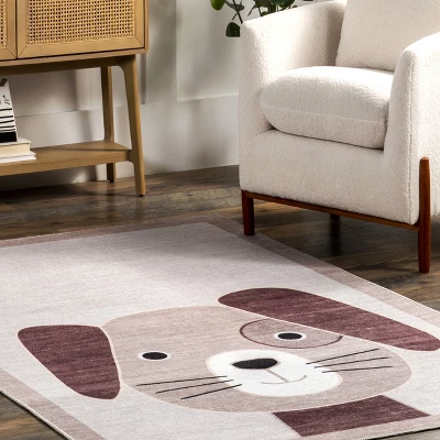 NuLOOM Rizzo Puppy Kids Machine Washable Area Rug - Image 8