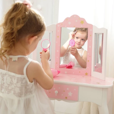 Fashion Twinkle Star Gisele Play Vanity Set Pink/White - Teamson Kids - Image 9