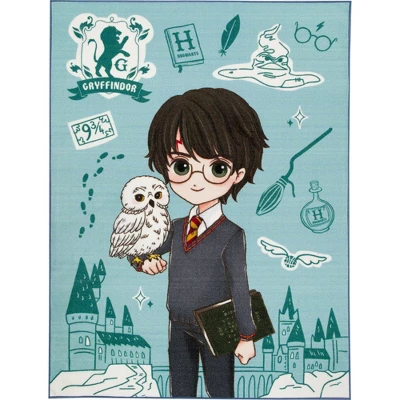KC CUBS | Harry Potter Wizarding World Boy & Girl Kids Modern Décor For Nursery Bedroom Or Classroom Rug Carpet, Harry Potter - Image 6