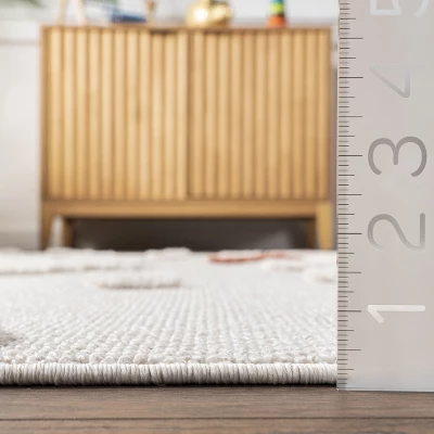 NuLOOM Kilah Snowmen High-Low Kids Tasseled Area Rug - Image 2