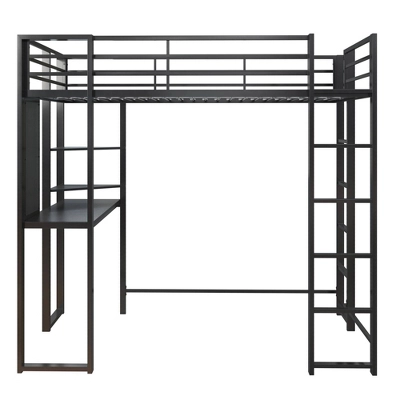 Twin Adele Loft Bed With Desk Black - Room & Joy - Image 5