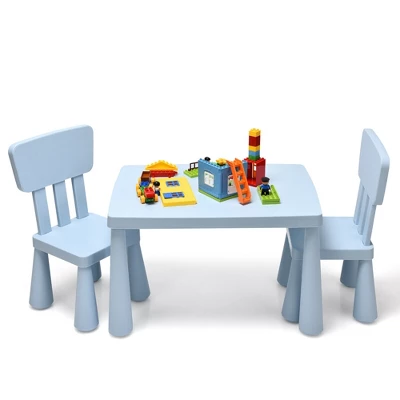 Costway Kids Table & 2 Chairs Set Toddler Activity Play Dining Study Desk Baby Gift - Image 10