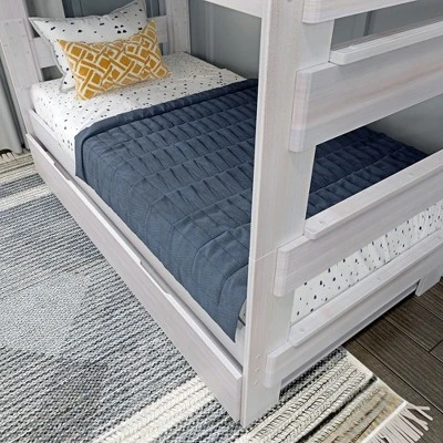 Max & Lily Farmhouse Twin Over Twin Bunk Bed With Trundle - Image 2