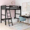 Twin Houston Kids' Wooden Loft Bed With Ladder - Room & Joy