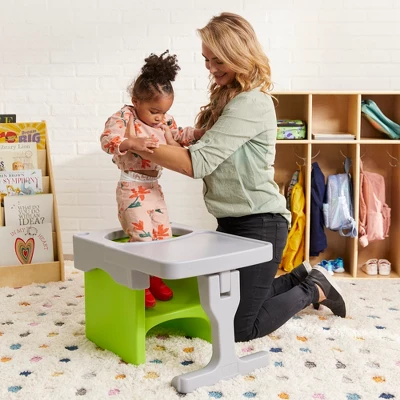 ECR4Kids Tri-Me Cube Chair Desk, Kids Furniture, Light Grey - Image 4