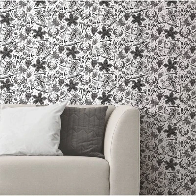 Stranger Things Hellfire Club Peel And Stick Wallpaper Red - RoomMates - Image 2