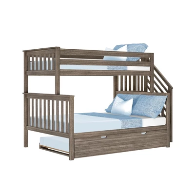 Max & Lily Twin Over Full Staircase Bunk Bed With Trundle - Image 7