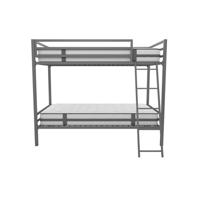 Twin Over Twin Maxwell Metal Bunk Bed Gray - Novogratz