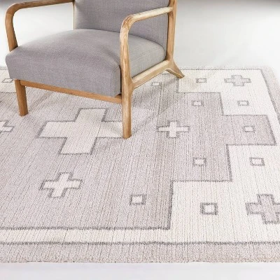 Mina Geometric Kids' Area Rug Gray - Balta Rugs