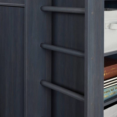 Twin Asten Loft Bed With Desk Blueberry - South Shore - Image 2