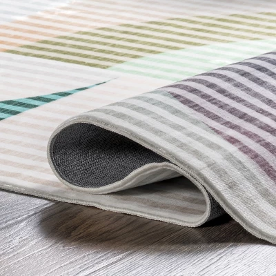 NuLOOM Erikka Abstract Striped Kids Machine Washable Area Rug - Image 3